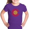 thumbnail image 1 of LA Pop Art Girl's Word Art T-shirt - Colorado, 1 of 2