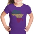 thumbnail image 1 of LA Pop Art Girl's Word Art T-shirt - Countries in Africa, 1 of 2
