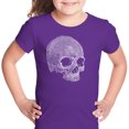 thumbnail image 1 of LA Pop Art Girl's Word Art T-shirt - Dead Inside Skull, 1 of 2