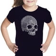 thumbnail image 1 of LA Pop Art Girl's Word Art T-shirt - Dead Inside Skull, 1 of 2