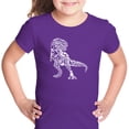 thumbnail image 1 of LA Pop Art Girl's Word Art T-shirt - Dino Pics, 1 of 2