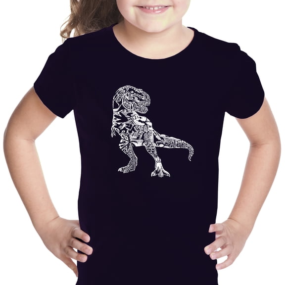 LA Pop Art Girl's Word Art T-shirt - Dino Pics