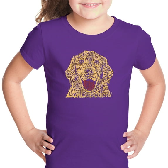 LA Pop Art Girl's Word Art T-shirt - Dog
