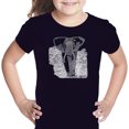 thumbnail image 1 of LA Pop Art Girl's Word Art T-shirt - ELEPHANT, 1 of 2