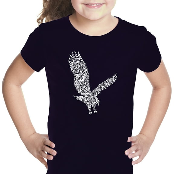 LA Pop Art Girl's Word Art T-shirt - Eagle