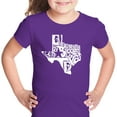 thumbnail image 1 of LA Pop Art Girl's Word Art T-shirt - Everything is Bigger in Texas, 1 of 2