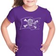 thumbnail image 1 of LA Pop Art Girl's Word Art T-shirt - FAMOUS PIRATE CAPTAINS AND SHIPS, 1 of 2