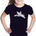 thumbnail image 1 of LA Pop Art Girl's Word Art T-shirt - FIGHTER JET - NEED FOR SPEED, 1 of 2