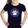 thumbnail image 1 of LA Pop Art Girl's Word Art T-shirt - Gandhi's Quote on Animal Treatment, 1 of 2