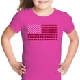 thumbnail image 1 of LA Pop Art Girl's Word Art T-shirt - God Bless America, 1 of 2