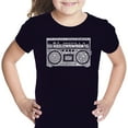 thumbnail image 1 of LA Pop Art Girl's Word Art T-shirt - Greatest Rap Hits of The 1980's, 1 of 2