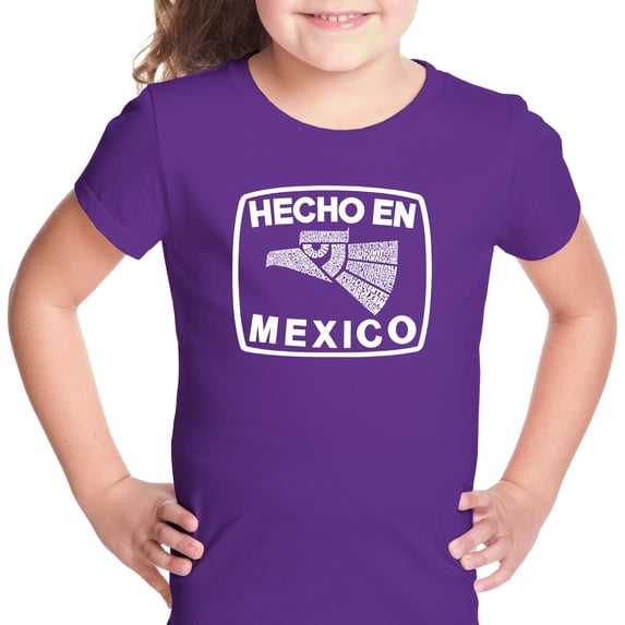 LA Pop Art Girl's Word Art T-shirt - HECHO EN MEXICO