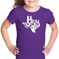 thumbnail image 1 of LA Pop Art Girl's Word Art T-shirt - Hey Yall, 1 of 2