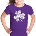 thumbnail image 1 of LA Pop Art Girl's Word Art T-shirt - KISS ME I'M IRISH, 1 of 2