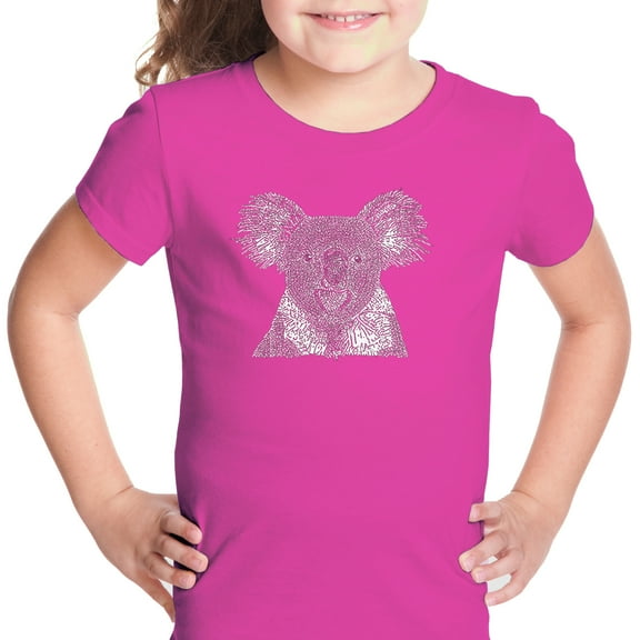 LA Pop Art Girl's Word Art T-shirt - Koala
