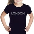 thumbnail image 1 of LA Pop Art Girl's Word Art T-shirt - LONDON NEIGHBORHOODS, 1 of 2