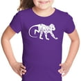 thumbnail image 1 of LA Pop Art Girl's Word Art T-shirt - Monkey Business, 1 of 2