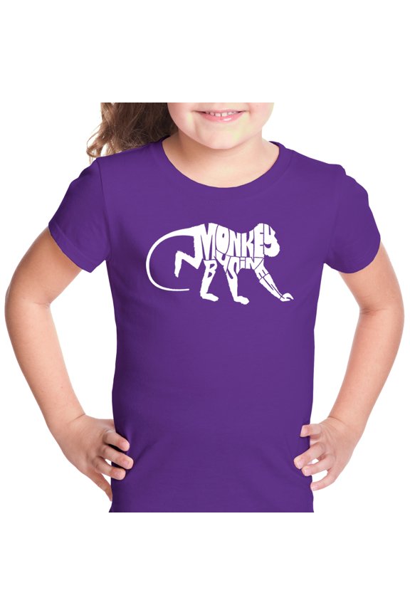 Girl's Word Art T-shirt - Monkey Business
