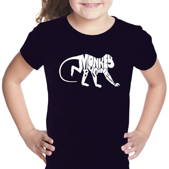 LA Pop Art Girl's Word Art T-shirt - Monkey Business