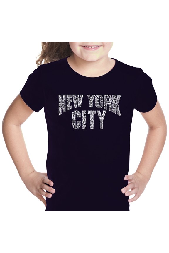 Girl's Word Art T-shirt - NYC NEIGHBORHOODS