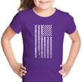 thumbnail image 1 of LA Pop Art Girl's Word Art T-shirt - National Anthem Flag, 1 of 2