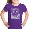 thumbnail image 1 of LA Pop Art Girl's Word Art T-shirt - POPULAR HORSE BREEDS, 1 of 2