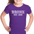 thumbnail image 1 of LA Pop Art Girl's Word Art T-shirt - POPULAR NEIGHBORHOODS IN BRONX, NY, 1 of 2
