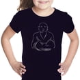 thumbnail image 1 of LA Pop Art Girl's Word Art T-shirt - POSITIVE WISHES, 1 of 2