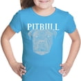 thumbnail image 1 of LA Pop Art Girl's Word Art T-shirt - Pitbull Face, 1 of 2