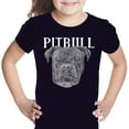 thumbnail image 1 of LA Pop Art Girl's Word Art T-shirt - Pitbull Face, 1 of 2