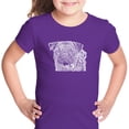 thumbnail image 1 of LA Pop Art Girl's Word Art T-shirt - Pug Face, 1 of 2