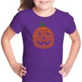 thumbnail image 1 of LA Pop Art Girl's Word Art T-shirt - Pumpkin, 1 of 2
