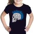 thumbnail image 1 of LA Pop Art Girl's Word Art T-shirt - Punk Mohawk, 1 of 2
