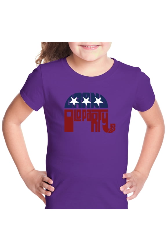 Girl's Word Art T-shirt - REPUBLICAN - GRAND OLD PARTY