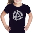 thumbnail image 1 of LA Pop Art Girl's Word Art T-shirt - Record Adapter, 1 of 2