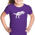 thumbnail image 1 of LA Pop Art Girl's Word Art T-shirt - TYRANNOSAURUS REX, 1 of 2