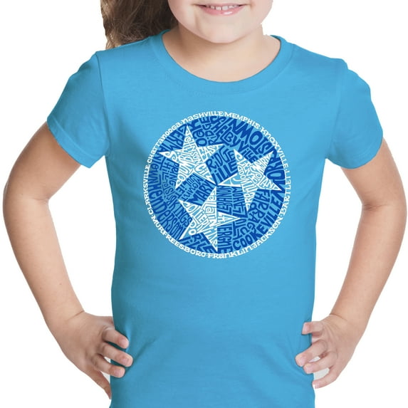 LA Pop Art Girl's Word Art T-shirt - Tennessee Tristar