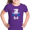 thumbnail image 1 of LA Pop Art Girl's Word Art T-shirt - The Mad Hatter, 1 of 2