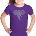 thumbnail image 1 of LA Pop Art Girl's Word Art T-shirt - Tusks, 1 of 2