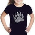 thumbnail image 1 of LA Pop Art Girl's Word Art T-shirt - Types of Bears, 1 of 2