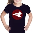 thumbnail image 1 of LA Pop Art Girl's Word Art T-shirt - Types of Martial Arts, 1 of 2