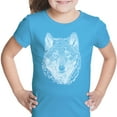 thumbnail image 1 of LA Pop Art Girl's Word Art T-shirt - Wolf, 1 of 2