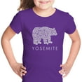 thumbnail image 1 of LA Pop Art Girl's Word Art T-shirt - Yosemite Bear, 1 of 2