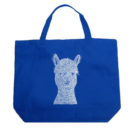 LA Pop Art Large Word Art Tote Bag - Alpaca