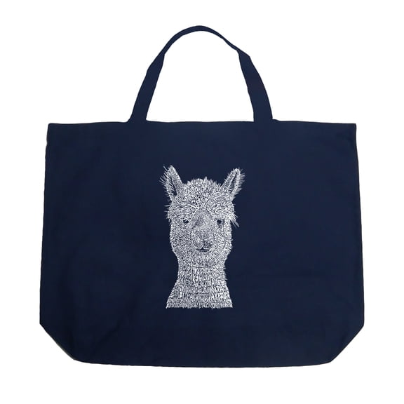 LA Pop Art Large Word Art Tote Bag - Alpaca