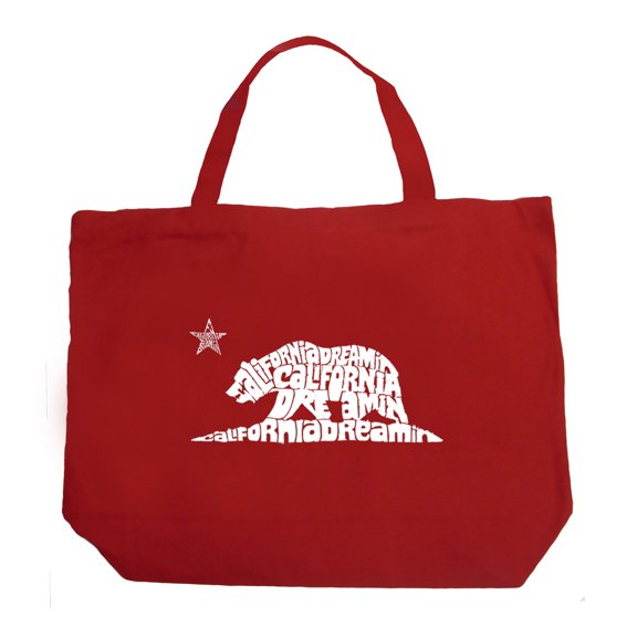 LA Pop Art Large Word Art Tote Bag - California Dreamin