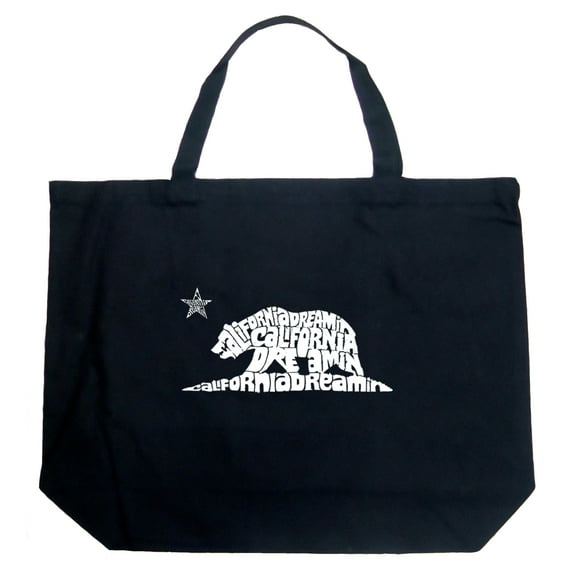LA Pop Art Large Word Art Tote Bag - California Dreamin
