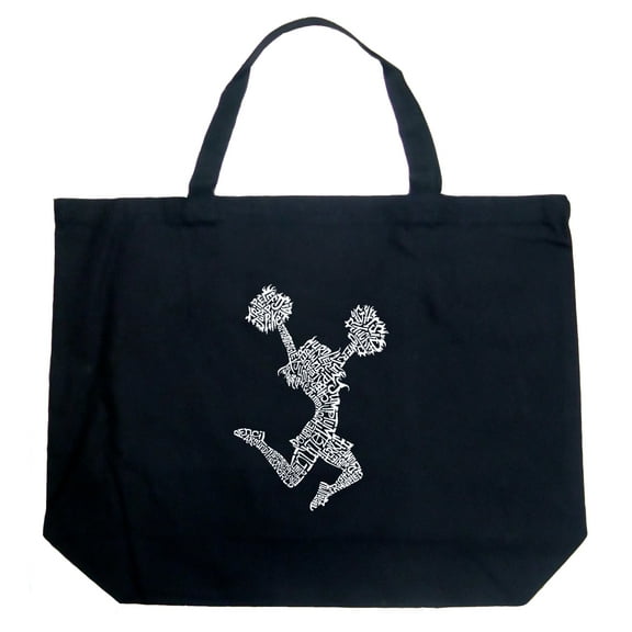 LA Pop Art Large Word Art Tote Bag - Cheer