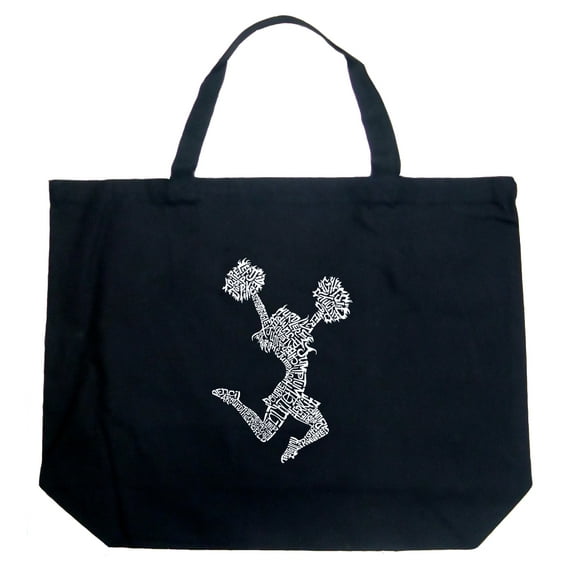 LA Pop Art Large Word Art Tote Bag - Cheer