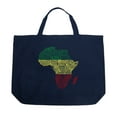 thumbnail image 1 of LA Pop Art Large Word Art Tote Bag - Countries in Africa, 1 of 2
